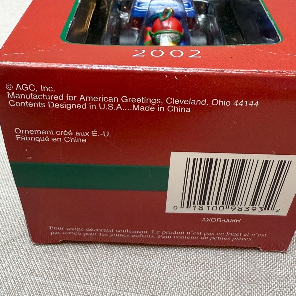 American Greetings Son Dated 2002 Racecar Christmas Holiday Ornament - Picture 6 of 7